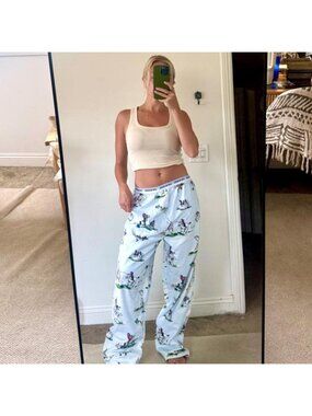 JOE BOXER WESTERN LIGHT BLUE PAJAMA BLANKS WOMENS LARGE